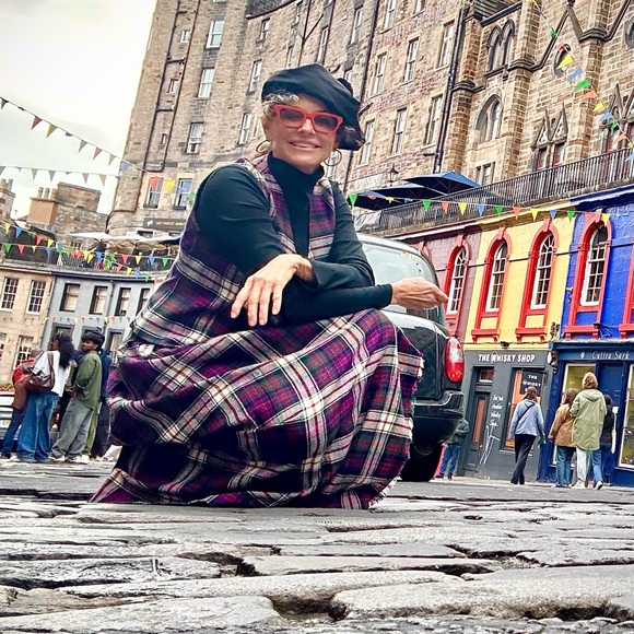 Vintage Red and Purple Sleeveless Maxi Sundress - Picture 10 of 13